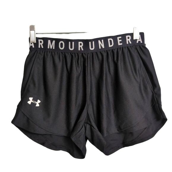 NWT Under Armour Black HeatGear Loose Fit Athletic Shorts Small - Picture 1 of 13